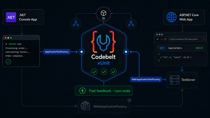 Codebelt ecosystem card for application test factory support.